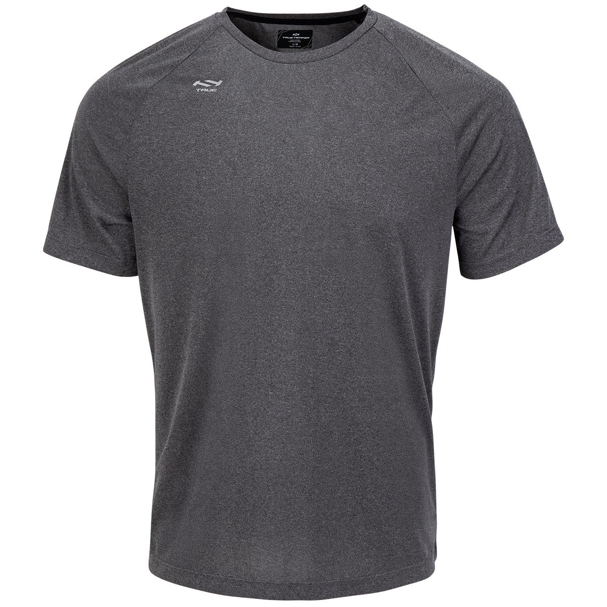 True Triple Senior Short Sleeve T-Shirt | 100% Polyester in Charcoal Size X-Large
