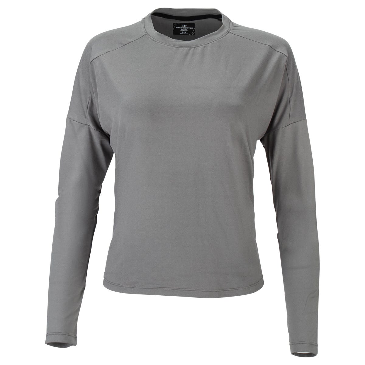 True City Flyte Womens Long Sleeve T-Shirt in Grey Size Medium