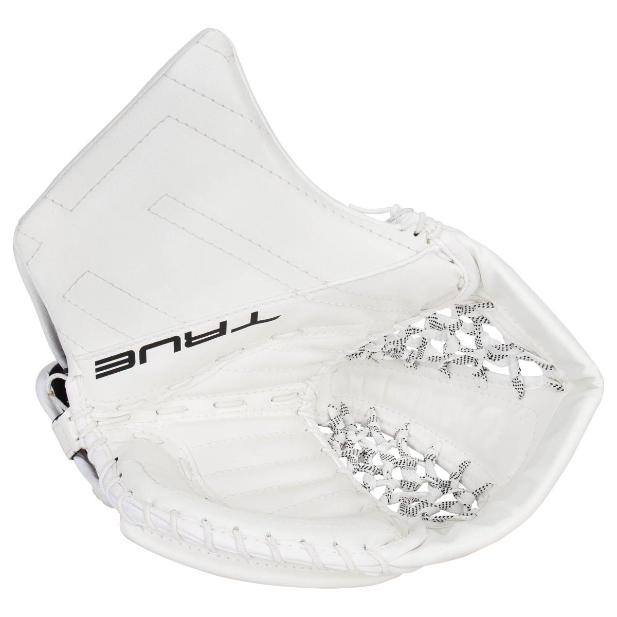 True HZRDUS Junior Goalie Glove in White/White