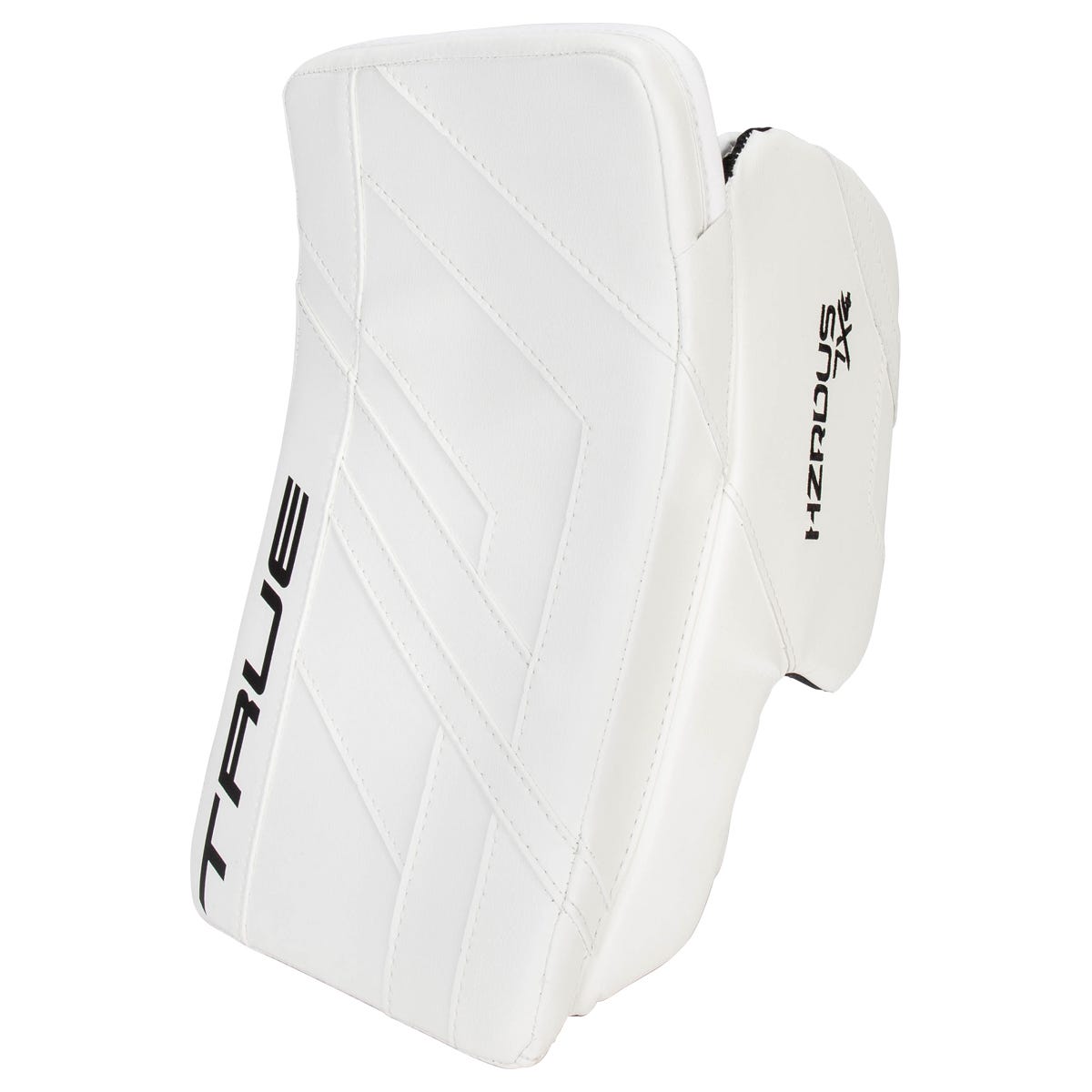 True HZRDUS 7X4 Senior Goalie Blocker in White/White