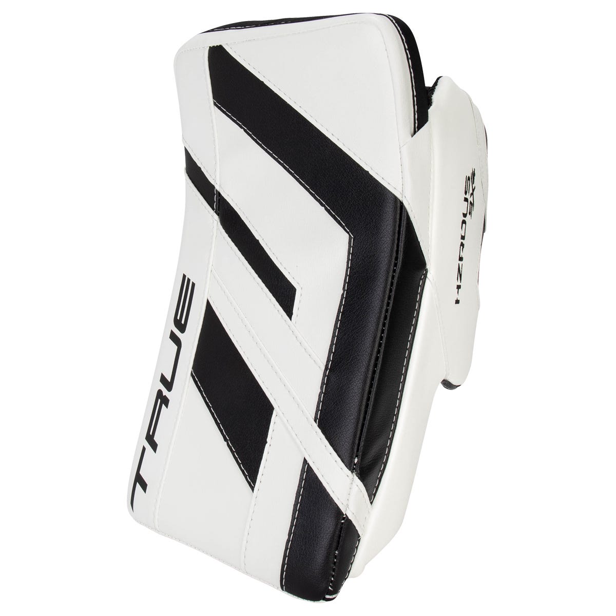 True HZRDUS 9X4 Senior Goalie Blocker in White/Black