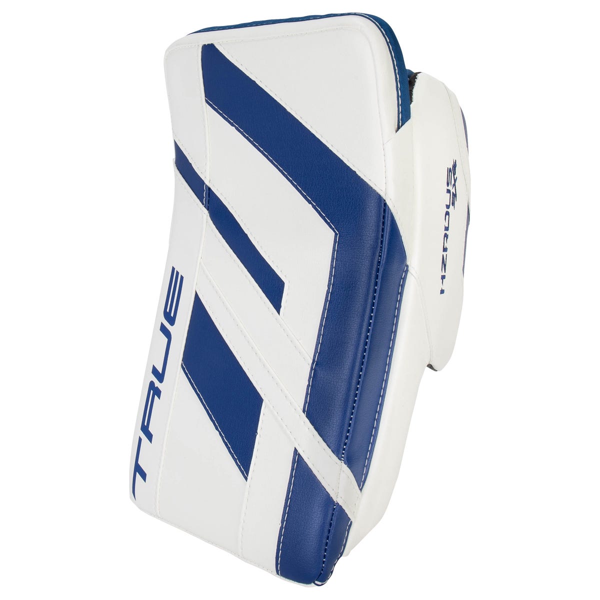 True HZRDUS 9X4 Senior Goalie Blocker in Royal White
