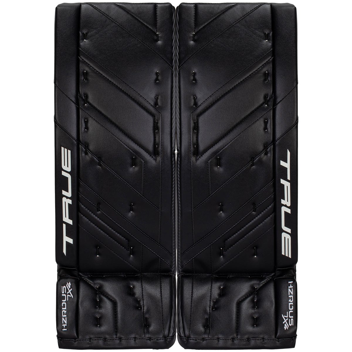 True HZRDUS 7X4 Intermediate Goalie Leg Pads in Black Size 30+2in