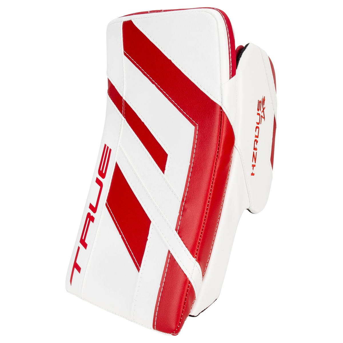True HZRDUS 7X4 Intermediate Goalie Blocker in White/Red