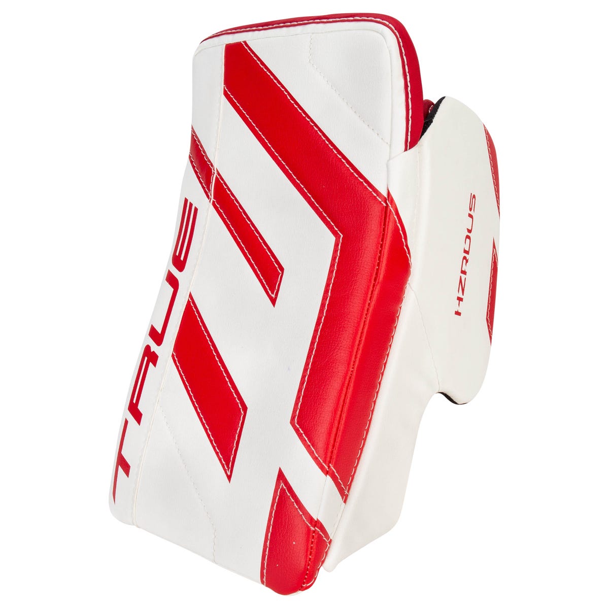 True HZRDUS Junior Goalie Blocker in White/Red