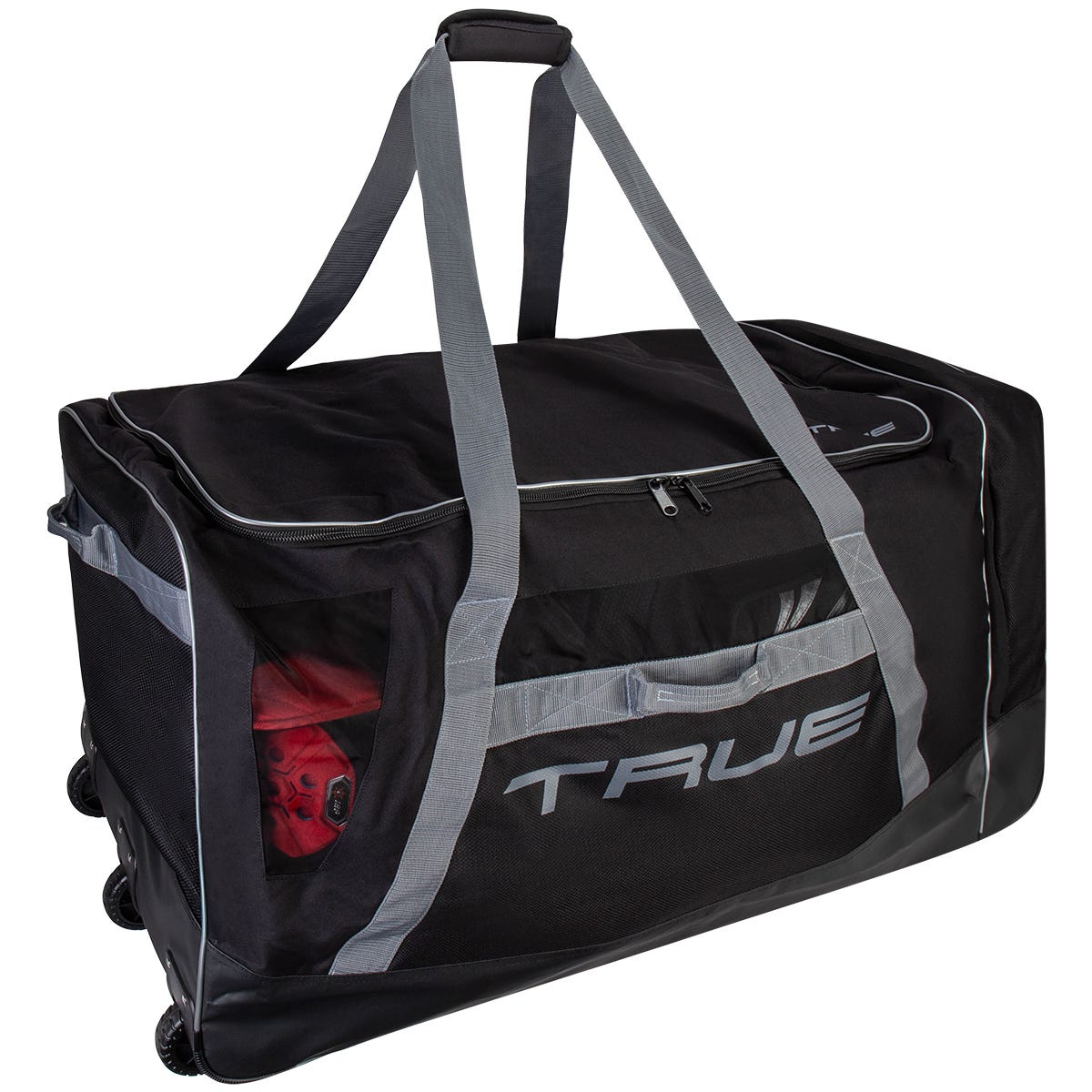 True Wheeled Compartment Goalie Equipment Bag in Black
