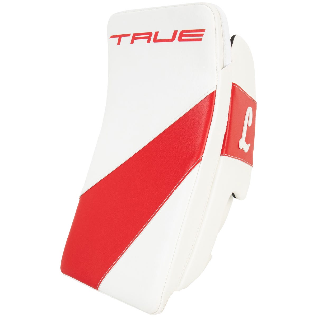 True HZRDUS 7X-L95 Intermediate Goalie Blocker in White/Red