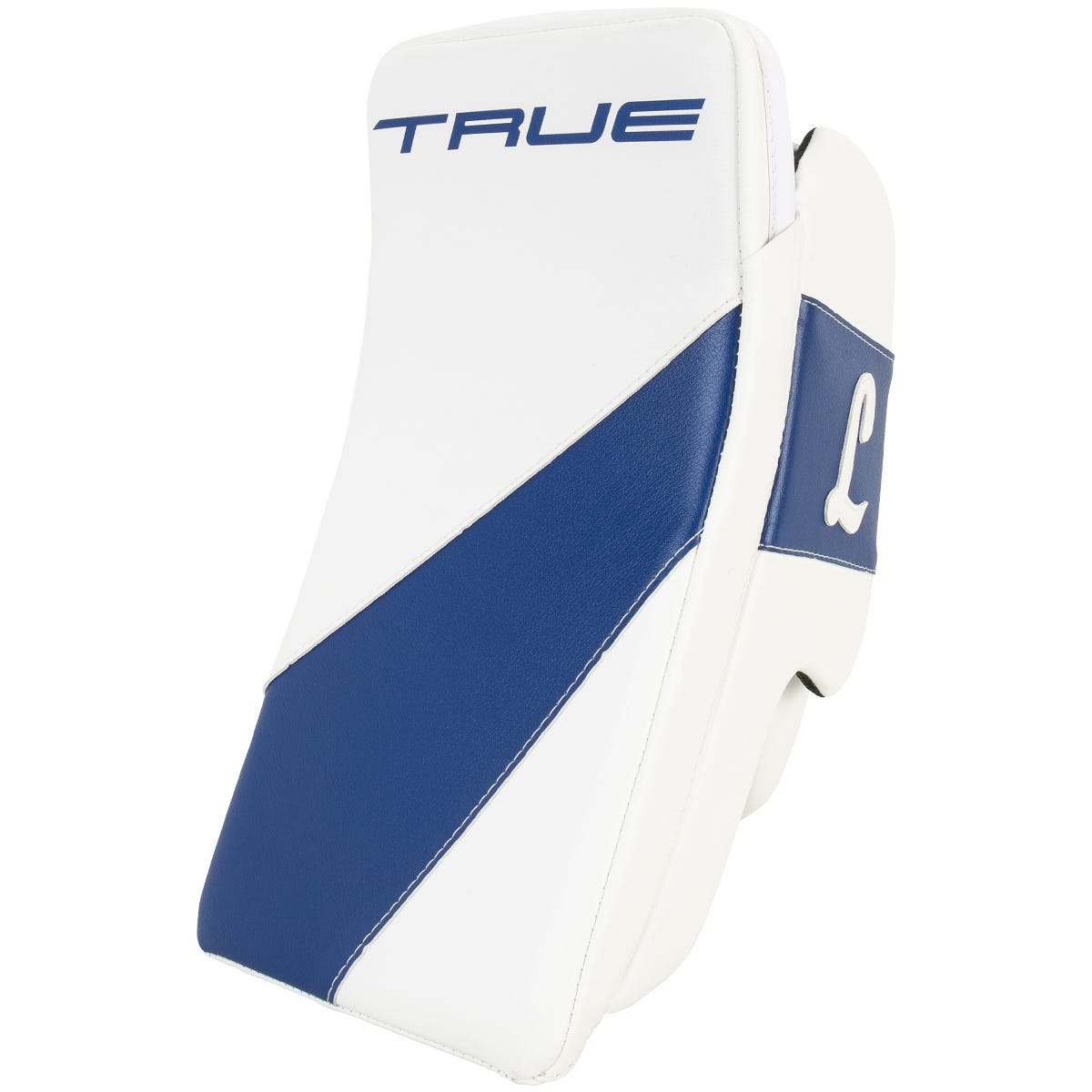 True HZRDUS 7X-L95 Intermediate Goalie Blocker in Royal White