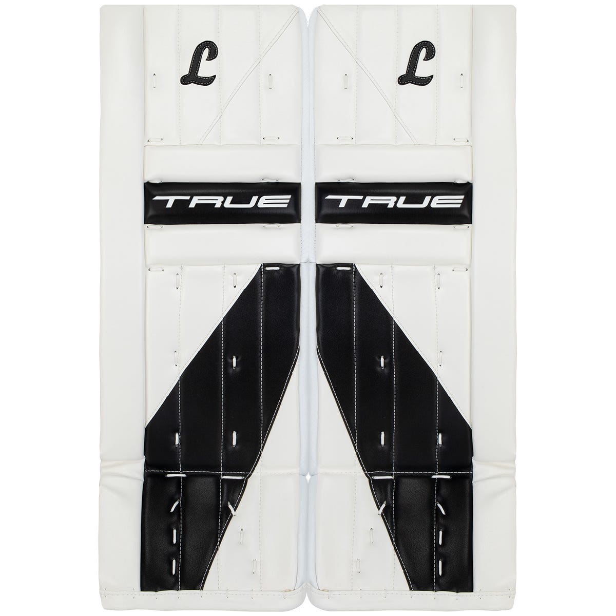 True HZRDUS 7X-L95 Intermediate Goalie Leg Pads in White/Black Size 30+2in