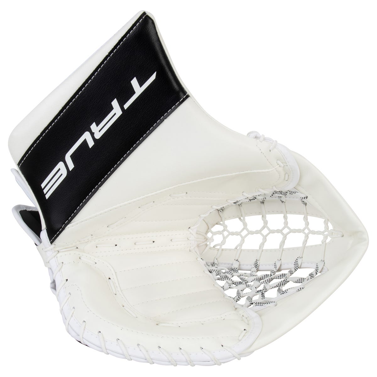 True HZRDUS 7X-L95 Senior Goalie Glove in White/Black