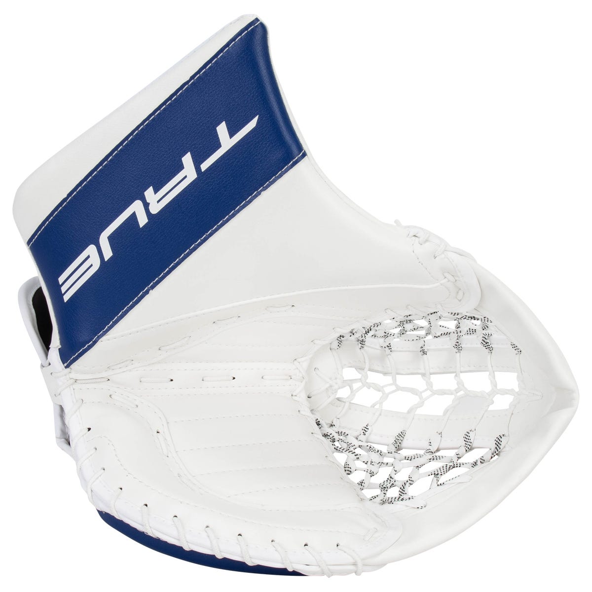 True HZRDUS 7X-L95 Senior Goalie Glove in Royal White