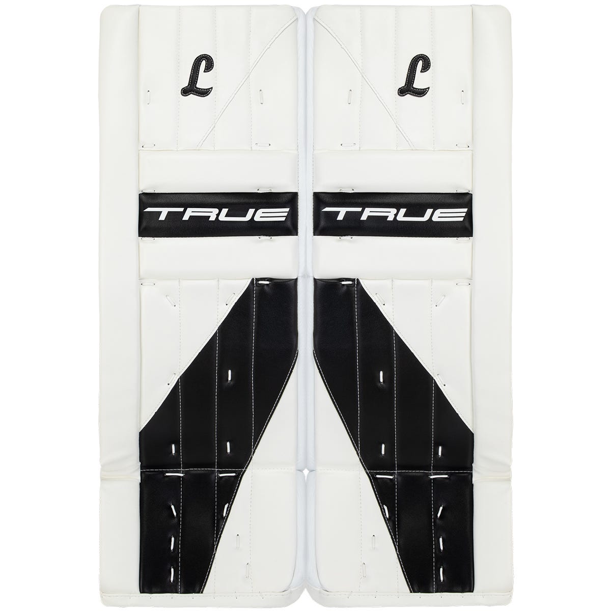 True HZRDUS 7X-L95 Senior Goalie Leg Pads in White/Black Size 33+2in