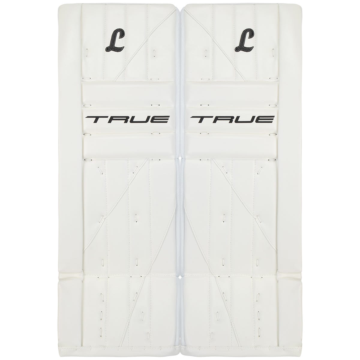 True HZRDUS 7X-L95 Senior Goalie Leg Pads in White/White Size 36+2in