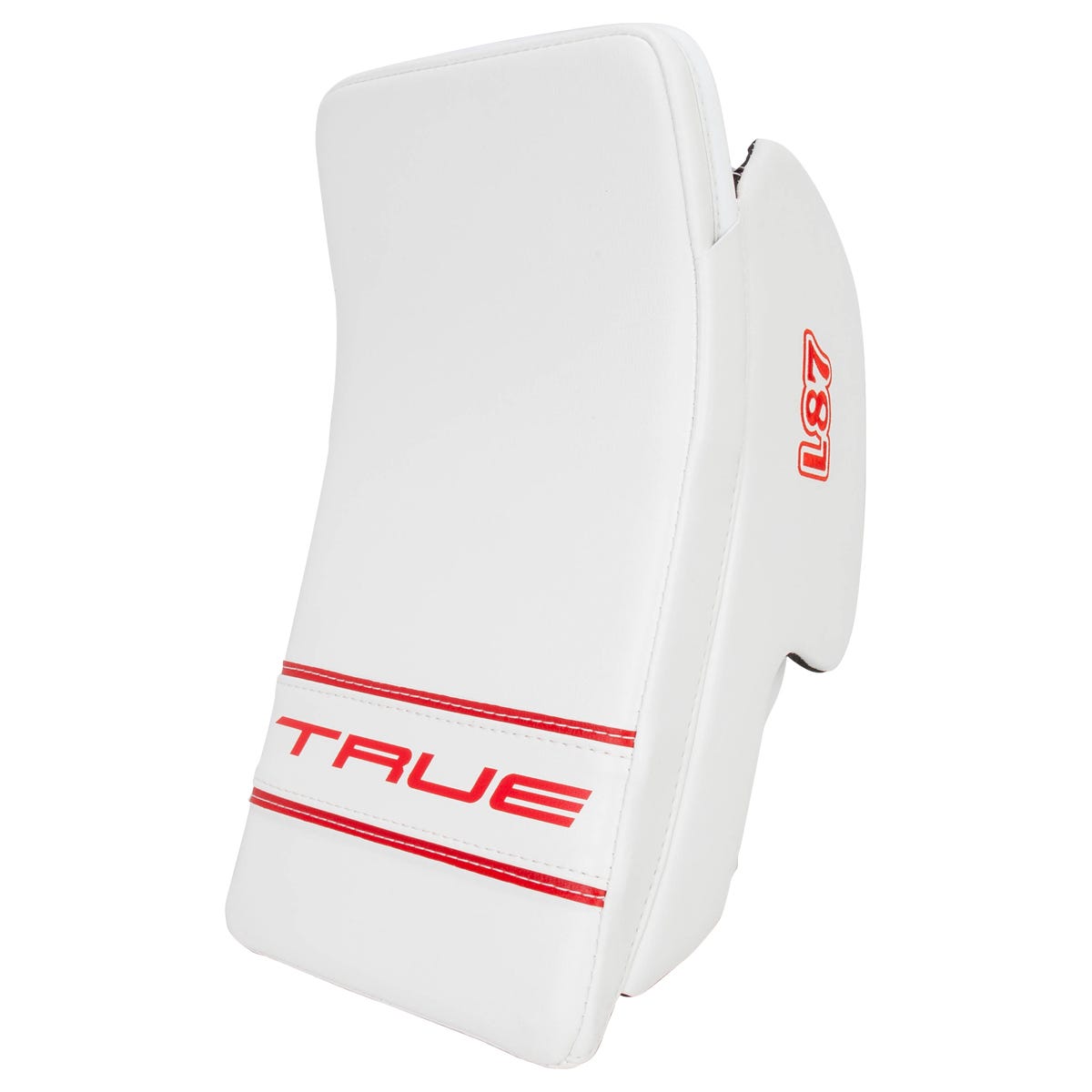 True Catalyst 7X-L87 Intermediate Goalie Blocker in White/Red