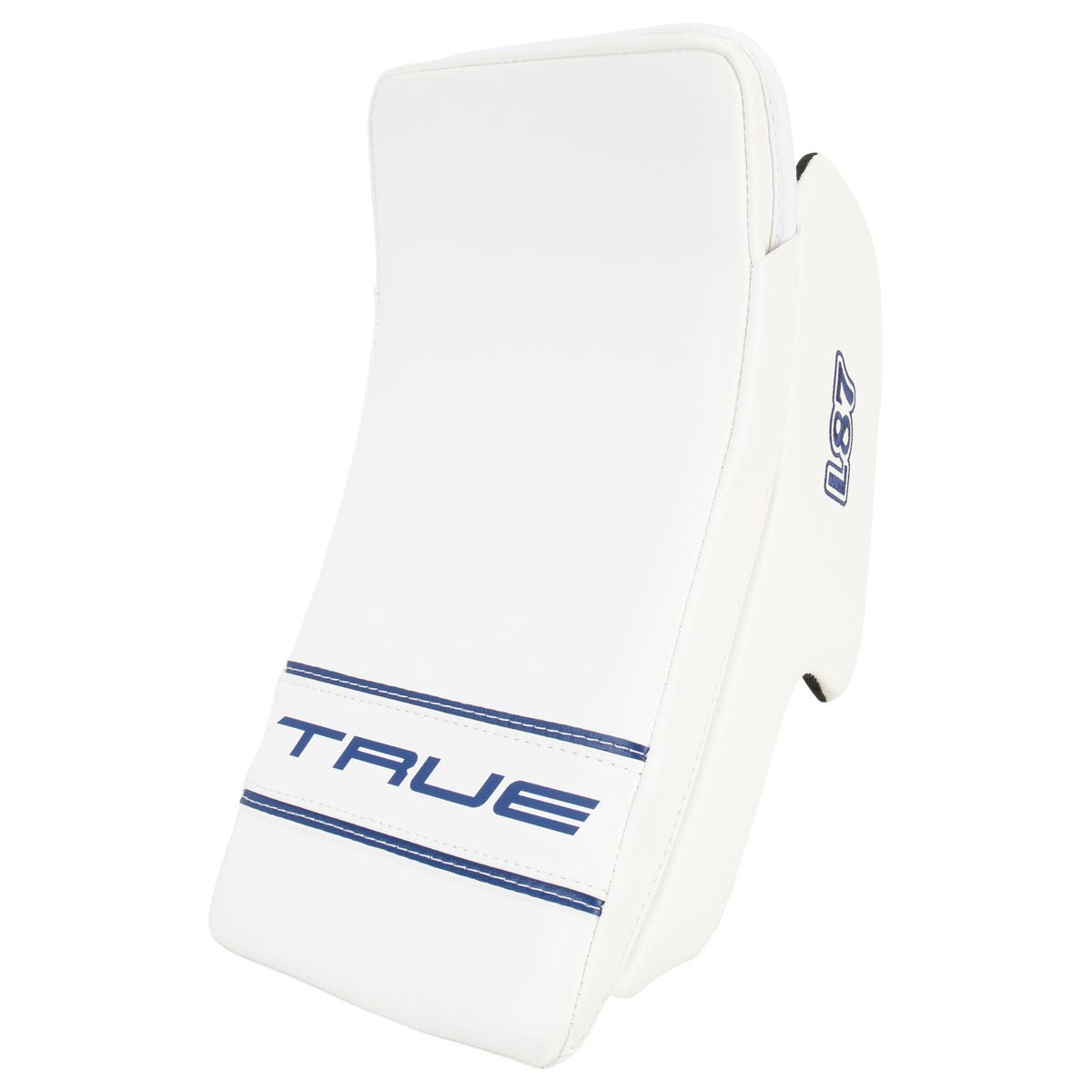 True Catalyst 7X-L87 Intermediate Goalie Blocker in White/Blue