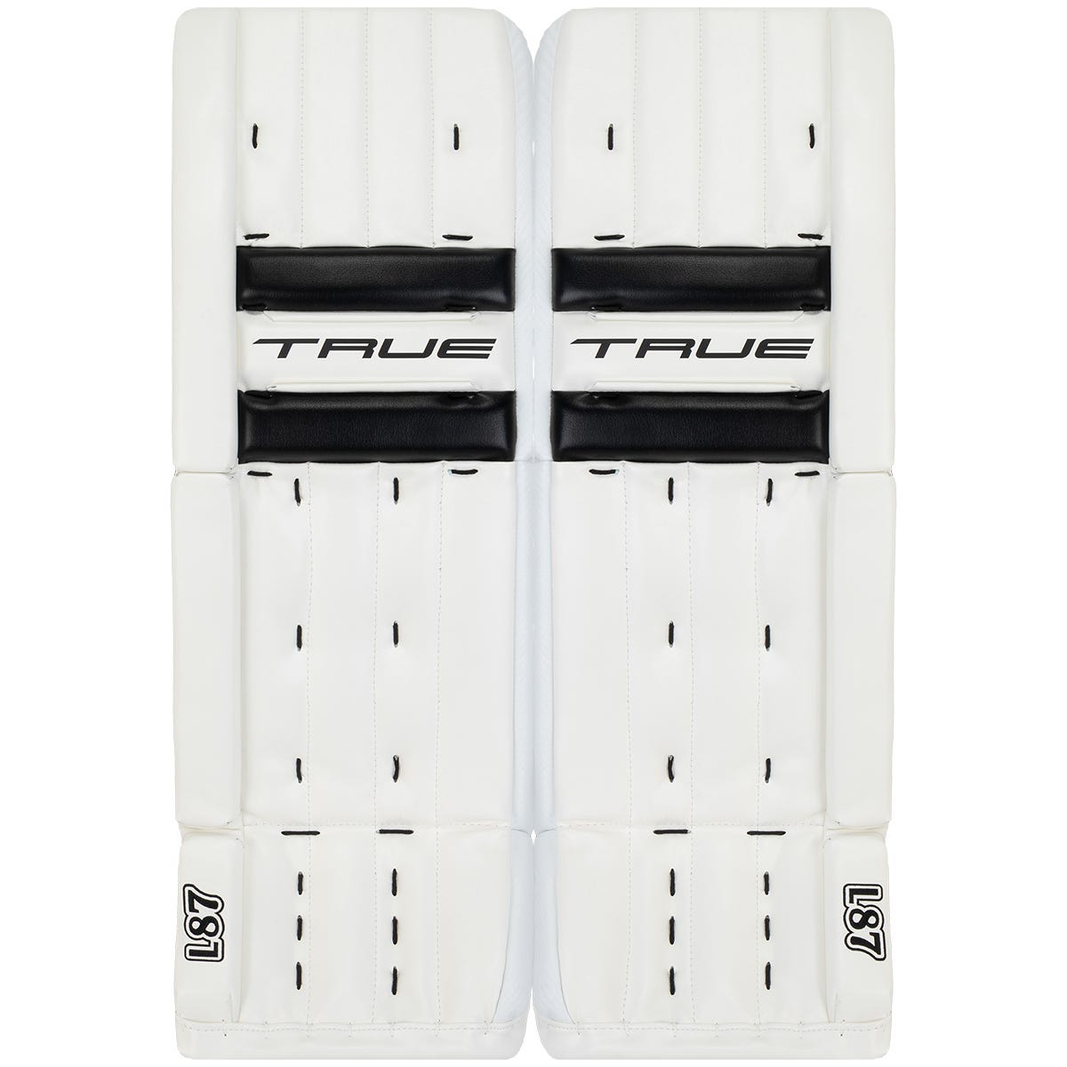 True Catalyst 7X-L87 Intermediate Goalie Leg Pads in White/Black Size 30+2in