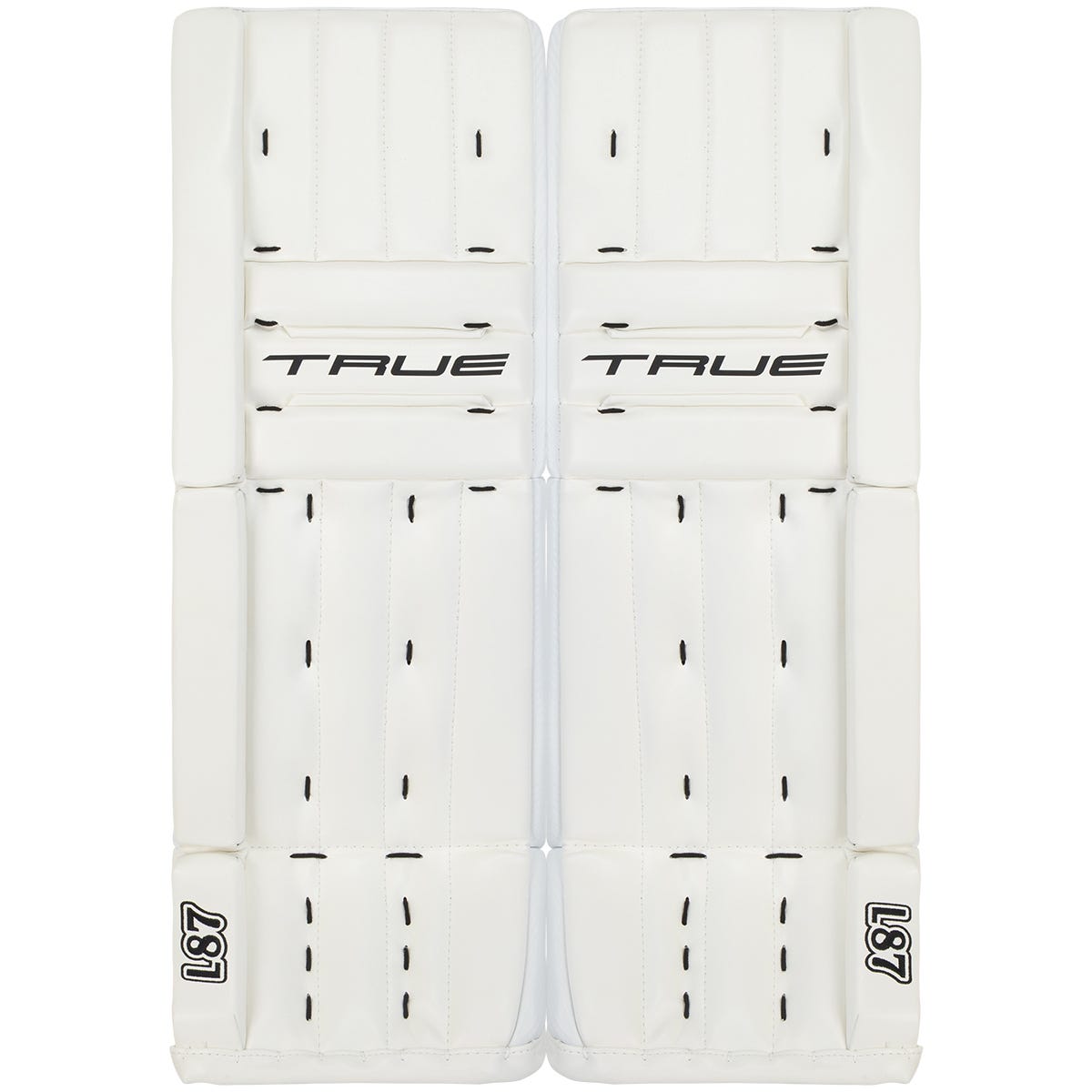 True Catalyst 7X-L87 Intermediate Goalie Leg Pads in White/White Size 31+2in