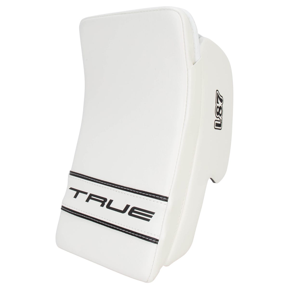 True Catalyst 7X-L87 Senior Goalie Blocker in White/Black