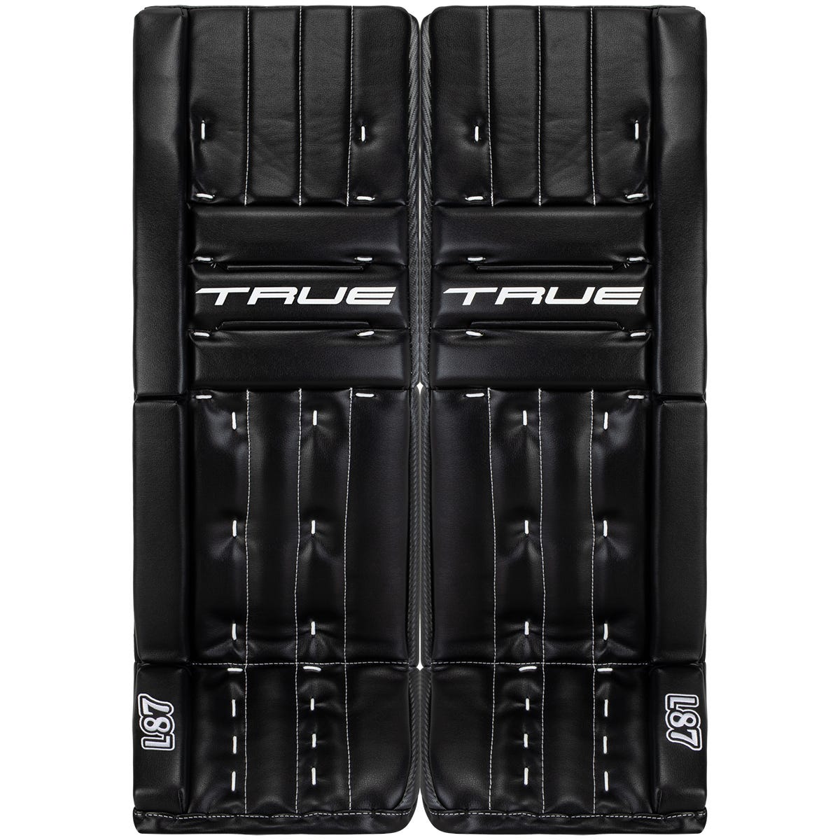 True Catalyst 7X-L87 Senior Goalie Leg Pads in Black Size 34+2in