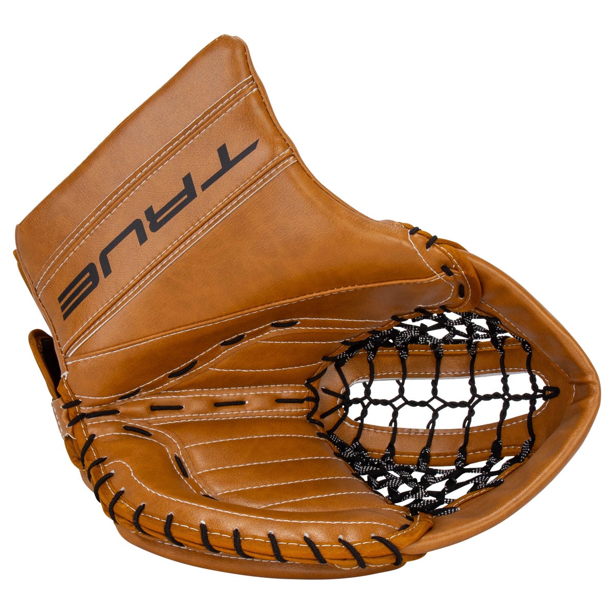 True Catalyst 7X-L87 Heritage Senior Goalie Glove in Tan/Black