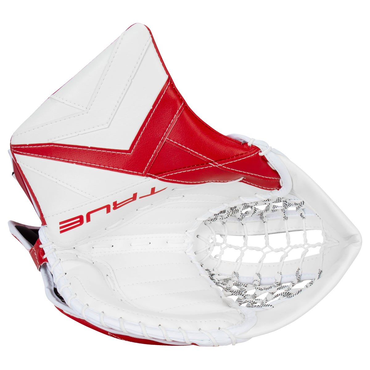 True Catalyst 7X3 Senior Goalie Glove in Red