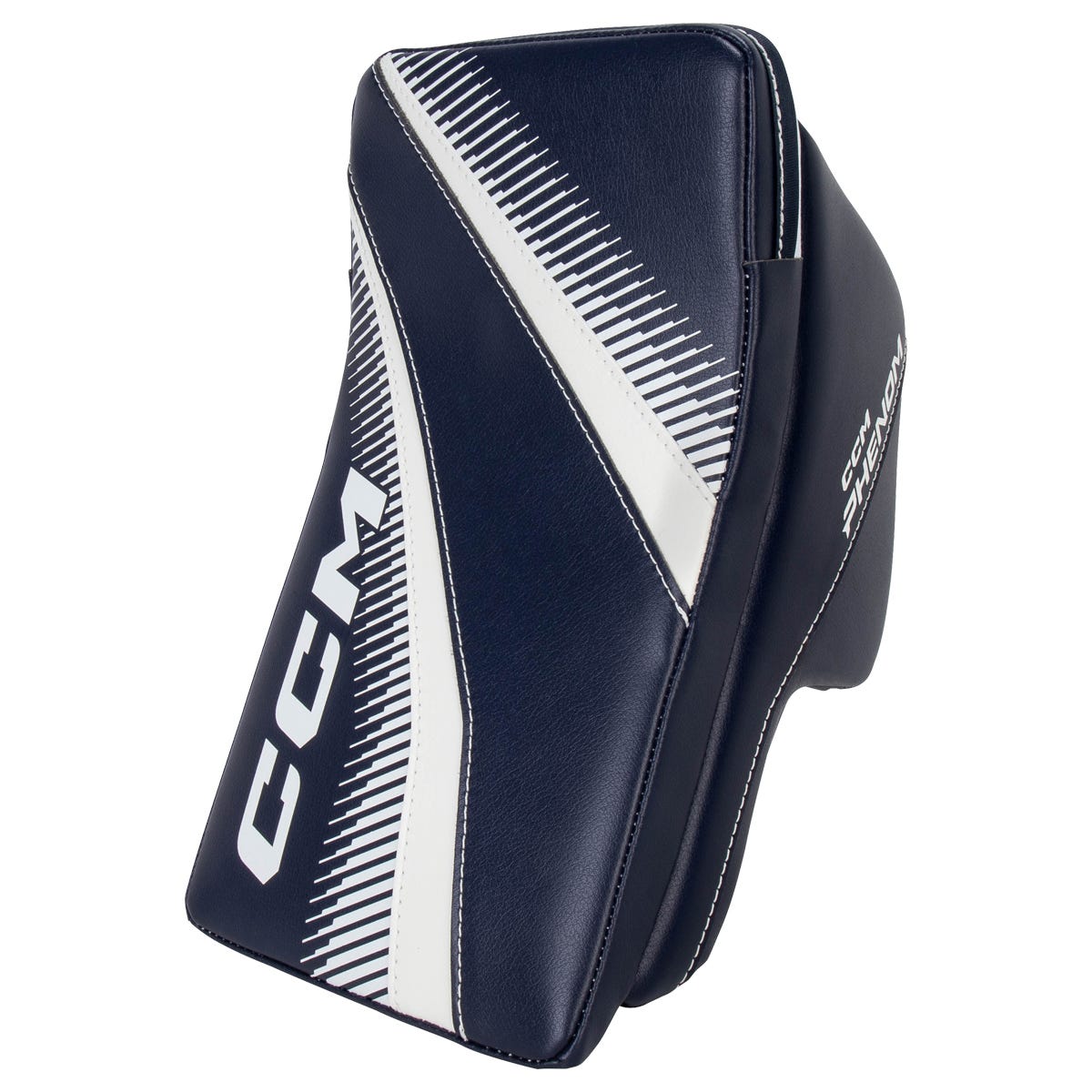 CCM Phenom Junior Goalie Blocker in Navy/White