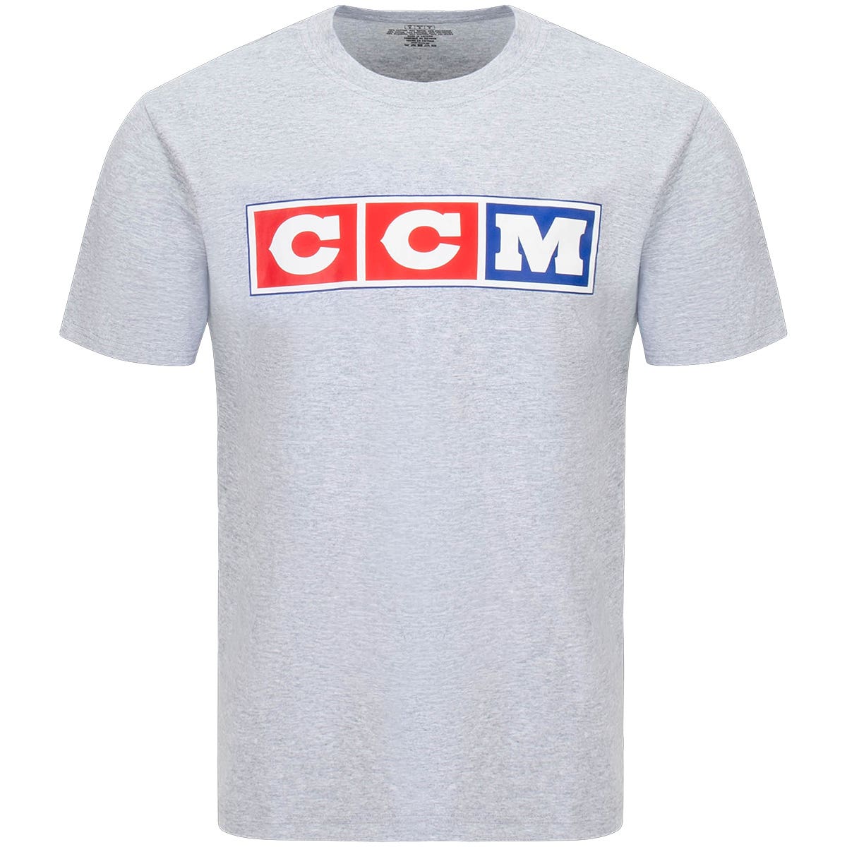CCM Adult Vintage Short Sleeve T-Shirt in Grey Size Medium