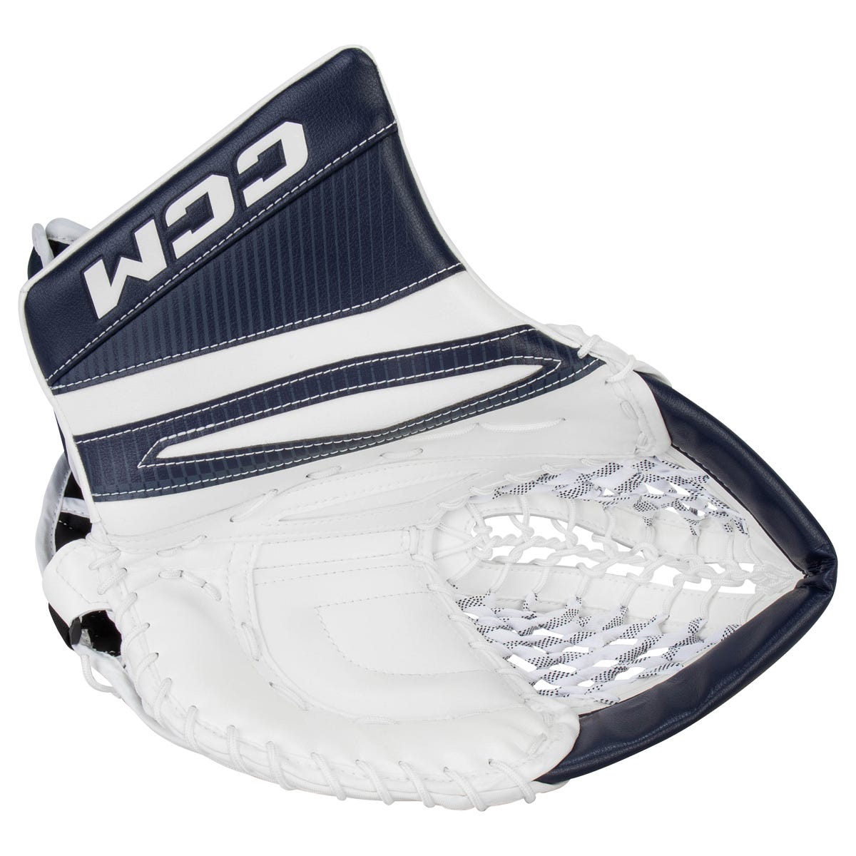 CCM EFLEX 7.9 Senior Goalie Glove in White/Navy