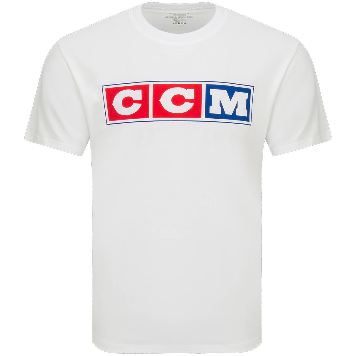 CCM Adult Vintage Short Sleeve T-Shirt in White Size Large
