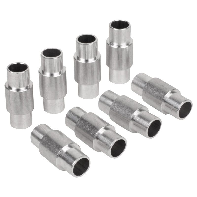"Helo Barrel Bearing Spacers - 8 Pack in Silver"