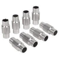 "Helo Barrel Bearing Spacers - 8 Pack in Silver"