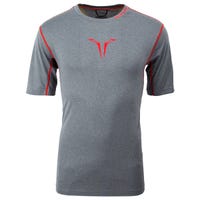 Bauer Core Hybrid Youth Short Sleeve Shirt in Grey Size Small