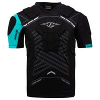 Mission Core Hockey Senior Padded Protective Shirt in Black/Blue Size Large