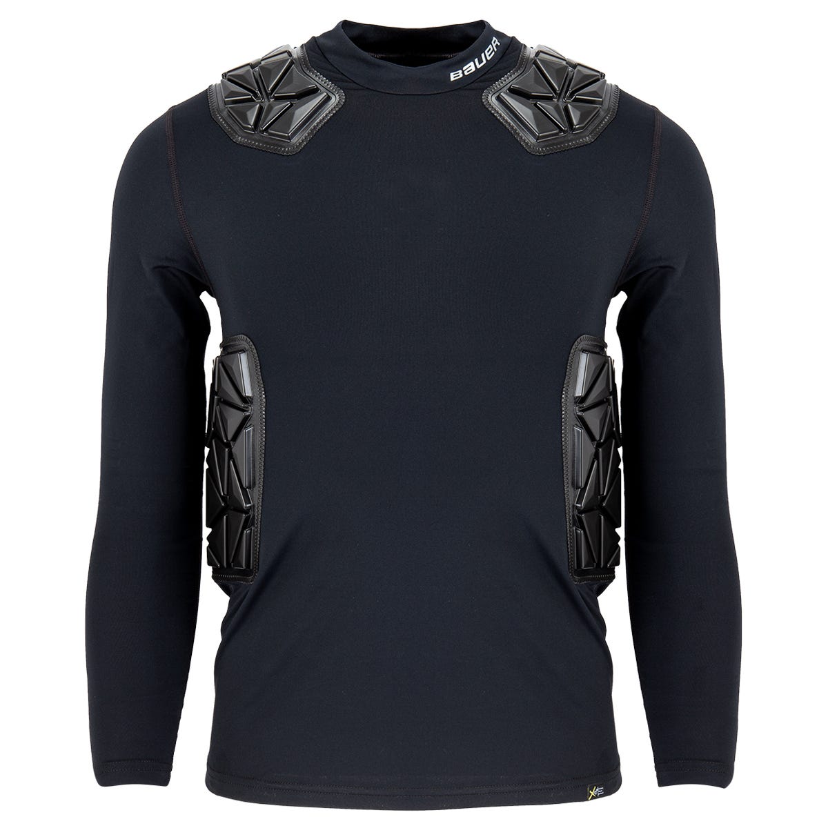 "Bauer Elite Youth Goalie Padded Long Sleeve Shirt in Black Size Large"