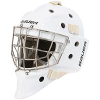 Bauer 960 Senior Certified Straight Bar Goalie Mask in White Size Medium