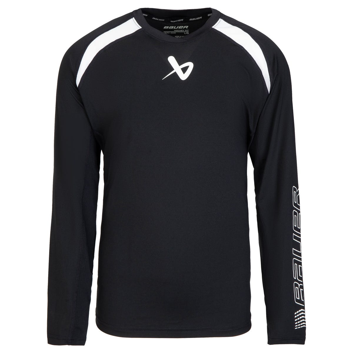 "Bauer Performance Base Layer Youth Top in Black Size Medium"