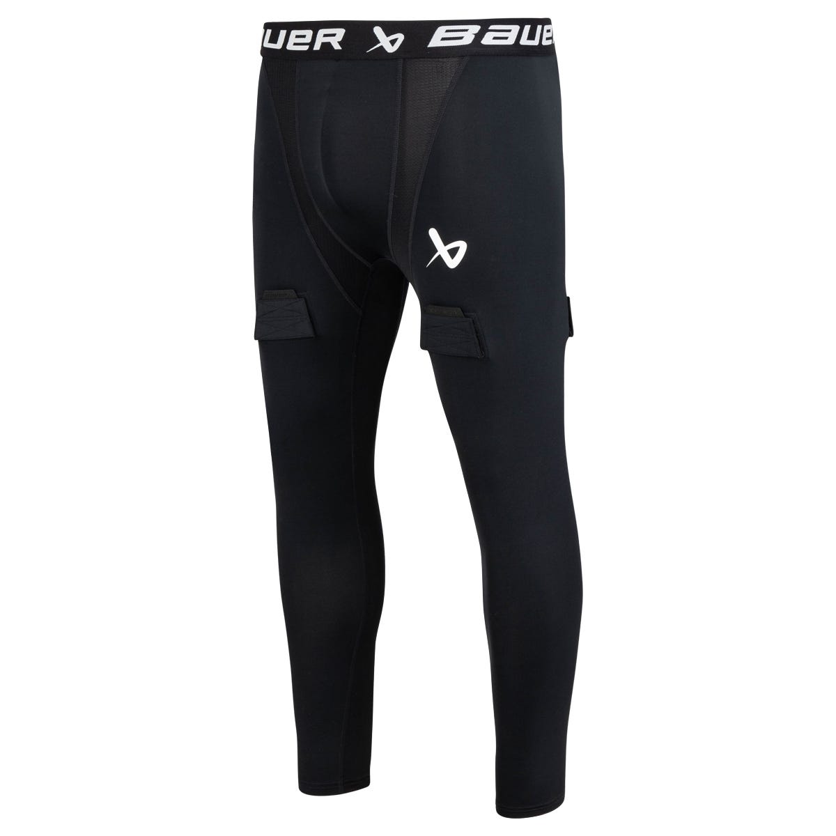"Bauer Performance Adult Compression Jock Pants w/Cup | 100% Polyester in Black Size Small"