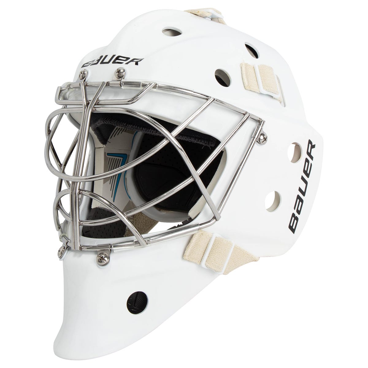 Bauer 940 Senior Non-Certified Cat Eye Goalie Mask in White Size Large