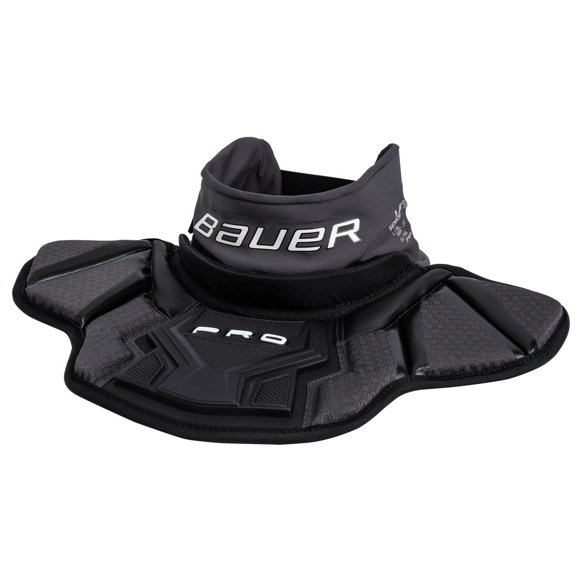 "Bauer Pro Goalie Neck Guard in Black Size Senior"