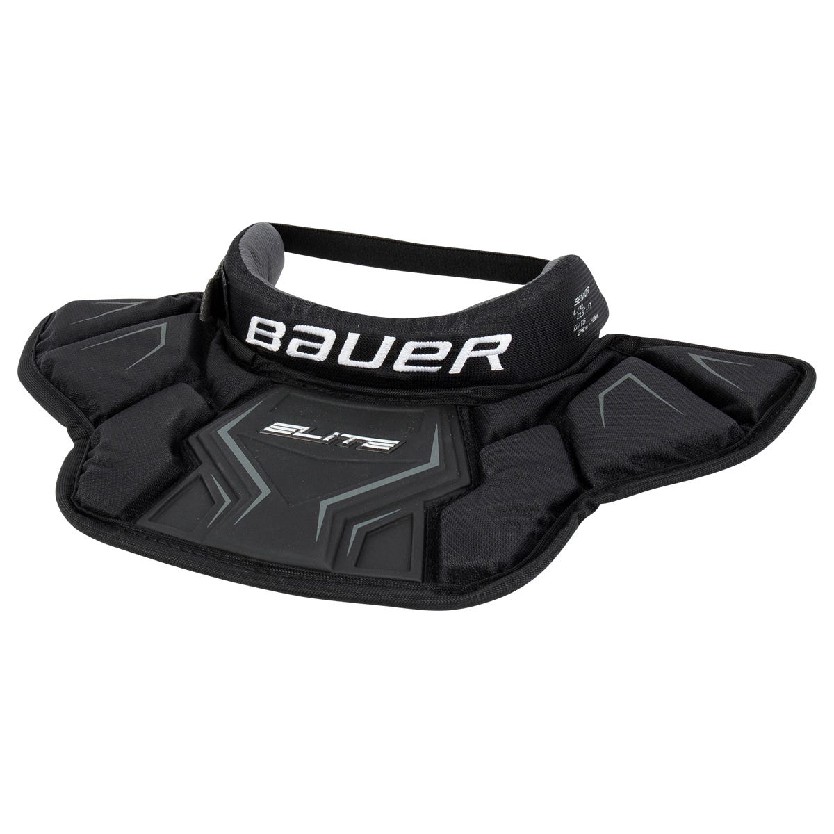 "Bauer Elite Goalie Neck Guard in Black Size Senior"