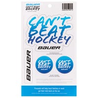 Bauer Can't Beat Hockey Sticker Set in Blue