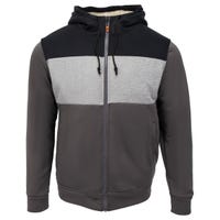 Bauer FLC Sherpa Full Zip Senior Hoodie in Black/Grey Size Medium