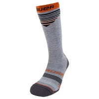 Bauer Warmth Tall Skate Sock in Grey Size Medium