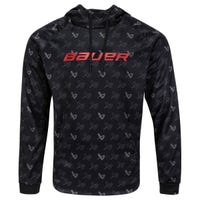 "Bauer Icon Repeat Adult Pullover Hoodie in Black Size Large"