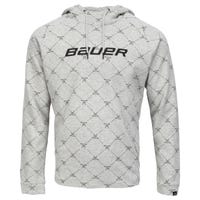 "Bauer BH Stick Repeat Adult Pullover Hoodie in Grey Size Medium"