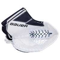 Bauer Supreme M5 Pro Intermediate Goalie Glove in White/Navy