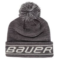 Bauer New Era Branded Pom Beanie in Grey Size Adult