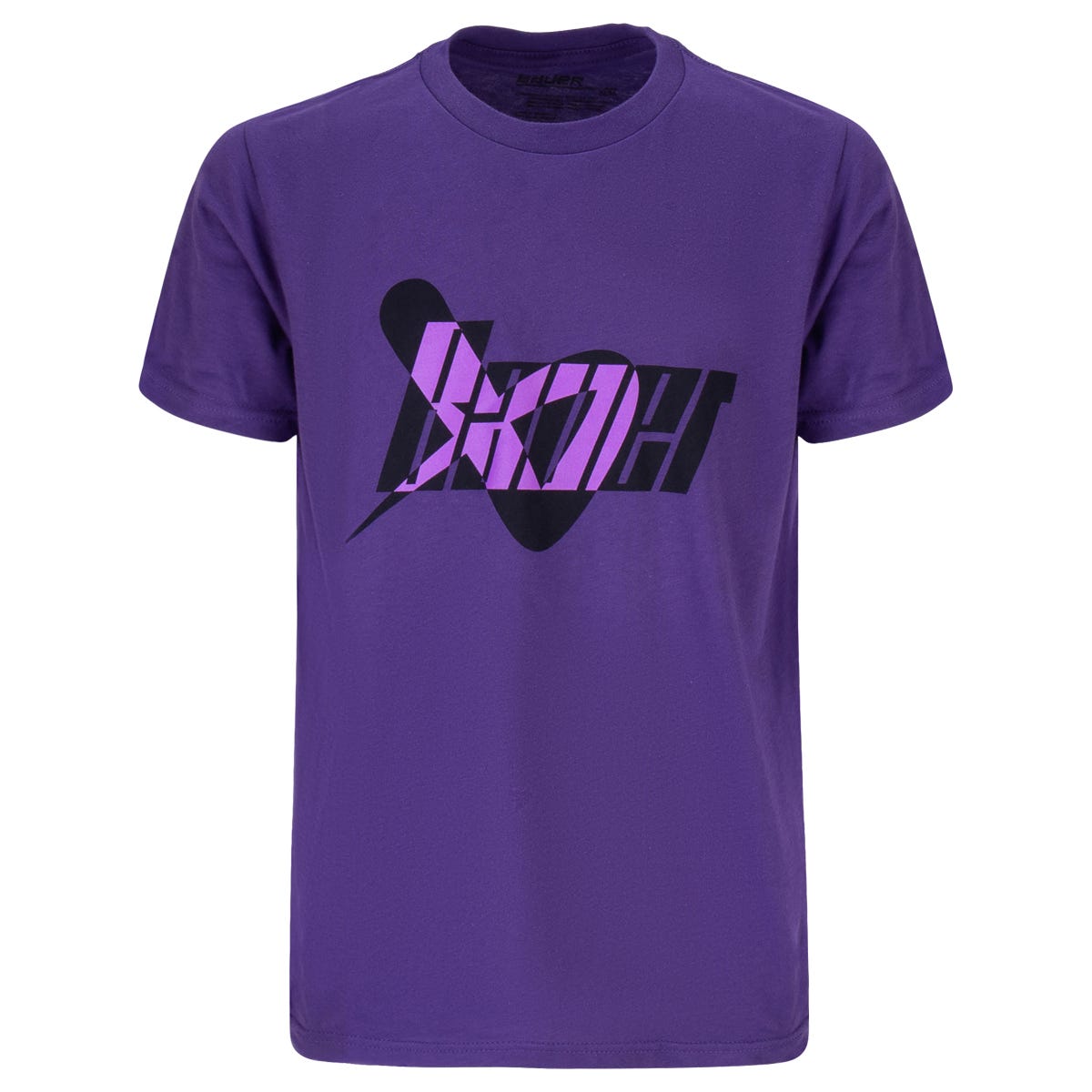 Bauer Icon Mix Youth Short Sleeve T-Shirt in Purple Size Large