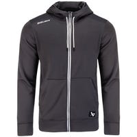 Bauer Team Fleece Full Zip Adult Sweatshirt in Grey Size Small