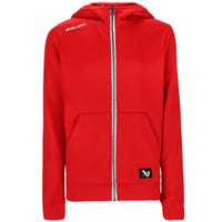 Bauer Team Fleece Full Zip Youth Sweatshirt in Red Size Small